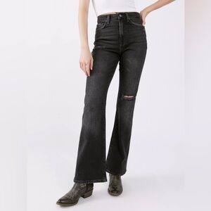 BDG URBAN OUTFITTERS Women's Black Distressed Jeans stretch high rise flare